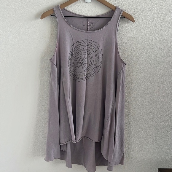 Free People We The Free Name Longline Tunic Tank Purple Hue Small - Picture 1 of 8